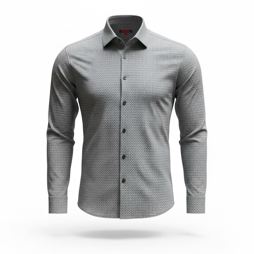 ZNT18 Button Up Performance Shirt Mens 15.5‎ 34/35 Blue Modern Minimalist Casual